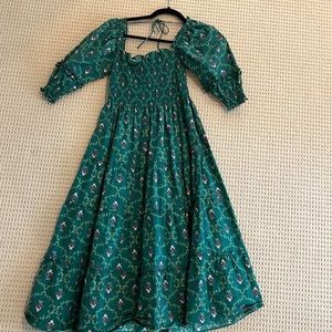 Hill house Nap Dress. XS. Worn once. Green pink purple floral. Pregnancy or non